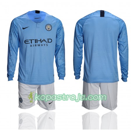 Billiga Fotbollströjor Manchester City Barn Hemma tröja 2018/19 Långärmad